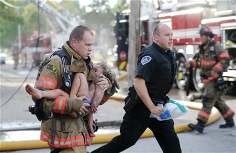 Ind Crews Rescue Mother Two Kids From Fire