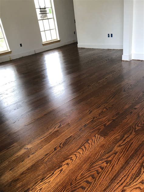 Red Oak Stained Duraseal Antique Brown Satin Finish