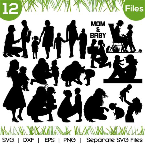 Mother With Kid Svg Cut Files Vector Svg Format