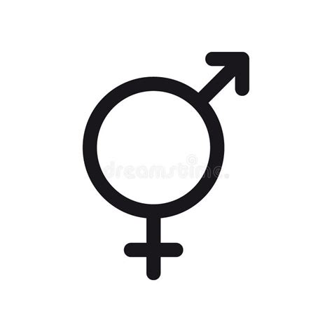 Androgyne Symbol Gender And Sexual Orientation Icon Or Sign Concept Stock Vector Illustration