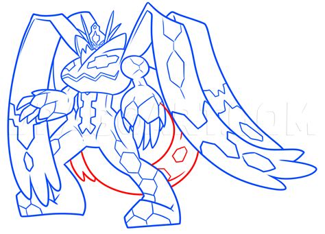 How To Draw Zygarde Complete Form Coloring Page Trace Drawing
