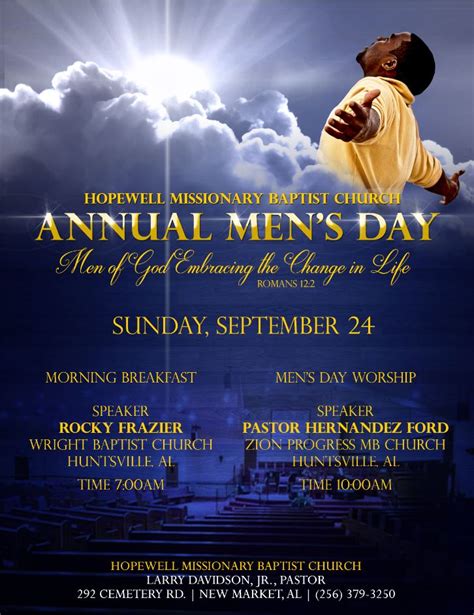 Worship Service Annual Mens Day Hopewell Missionary Baptist Church