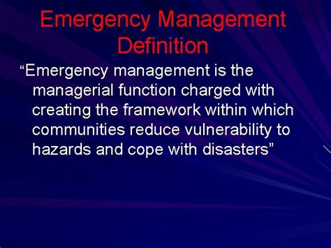 Emergency Management Roundtable Core Principles Of Emergency Management