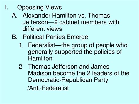 Ppt Chapter 8 The First Political Parties Powerpoint Presentation