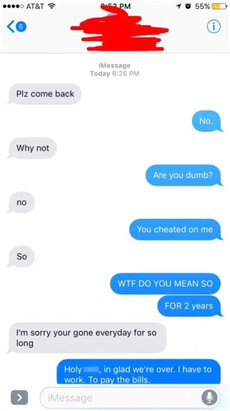 Man Takes Revenge On His Cheating Wife In Text Exchange Daily Mail Online