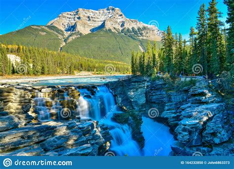 Athabasca Falls Jasper National Park Canada Stock Photo Image Of