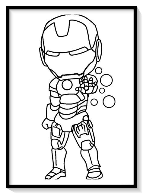 Iron Man Para Colorear Dibujo Imágenes