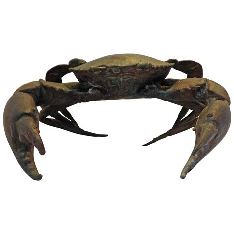 Large Vintage Bronze Crab Sculpture At 1stdibs