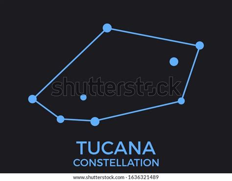 Tucana Constellation Stars Night Sky Cluster Stock Vector Royalty Free