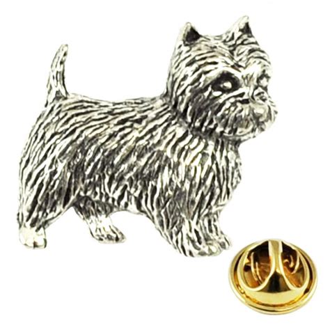 West Highland White Terrier Westie Dog Pewter Lapel Pin Badge From Ties