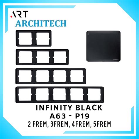Jual Architech Frame Bingkai Infinity Black Stop Kontak Saklar A63