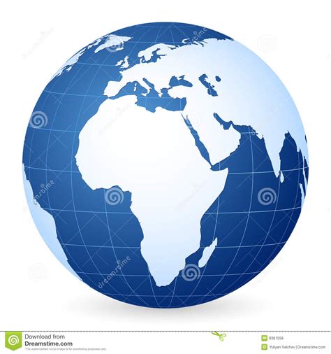 Blue World Globe Stock Vector Illustration Of White Earth 8361558