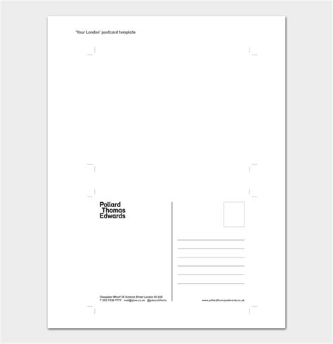 18 Free Postcard Templates Word And Pdf
