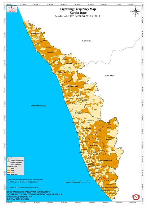 Kerala state districts area population other information dhanvi. Maps - Kerala State Disaster Management Authority