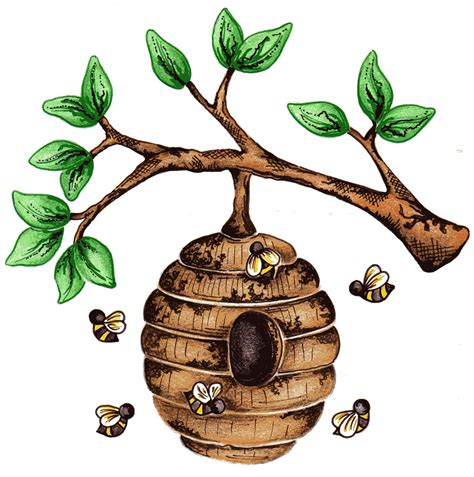 Beehive Images For Bee Hive In Tree Clip Art Clipartix
