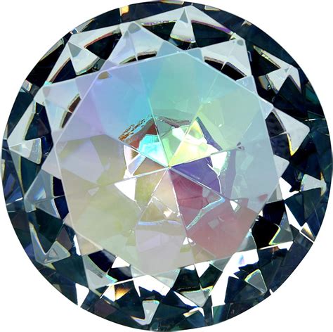Tripact 100 Mm Translucent Rainbow Diamond Shaped Jewel Crystal