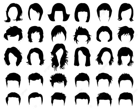 Female Hairstyle Silhouette Png Transparent Black Silhouettes Of