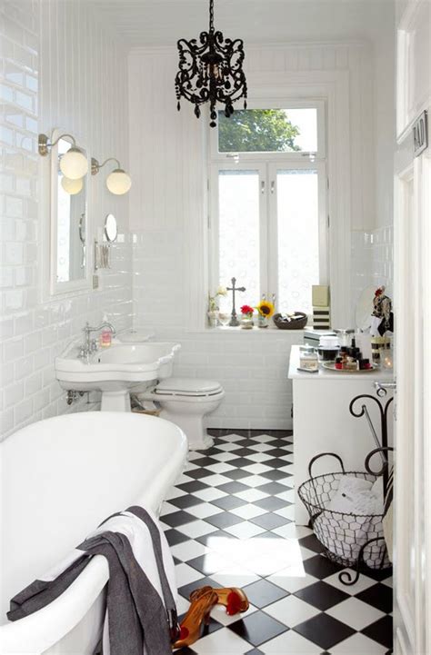 Plain, coloured tiles, either on the floor or on the bathroom walls, will look chic and sophisticated. 36 black and white vinyl bathroom floor tiles ideas and ...