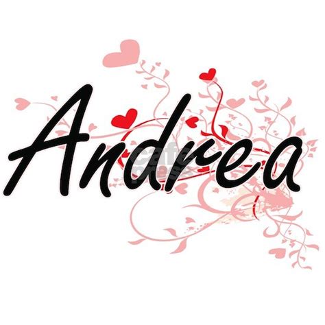 Andrea Artistic Name Design With Hearts Mousepad By Tshirts Plus