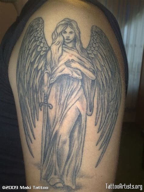 17 Best Female Guardian Angel Tattoo Images On Pinterest