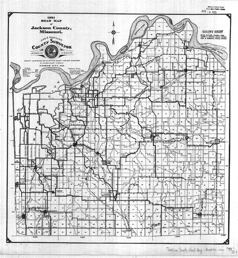 1921 Road Map Of Jackson County Missouri The Pendergast