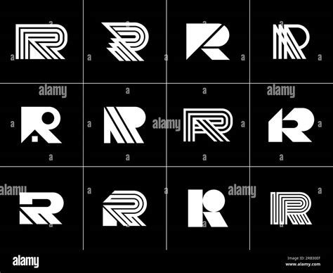 Minimalist Line Letter R Logo Design Branding Modern Simple Initial R