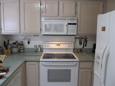 This gives your kitchen a professional appearance. Pickled Cabinets - Beige Cream Interior Stain Color ...