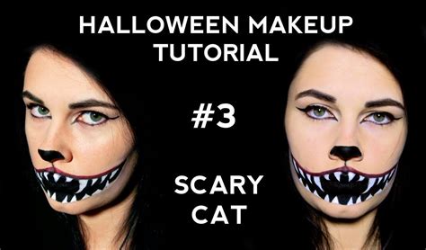 Halloween Makeup Tutorial 3 Scary Cat Sarahkay Cat Halloween