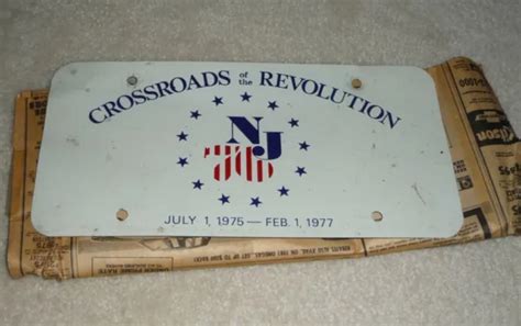 Vintage 1976 Nj Crossroads Or The Revolution Plate Limited Time Use