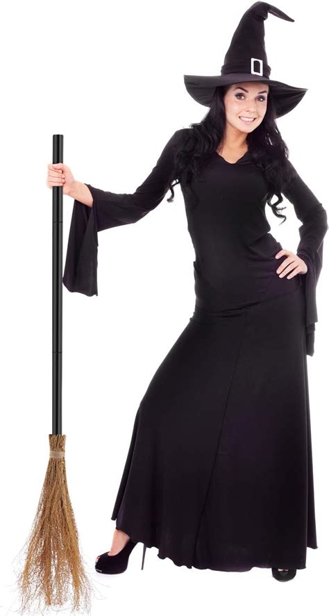 3 Pieces Halloween Witch Broom Plastic Witch Broomstick Cosplay Broom