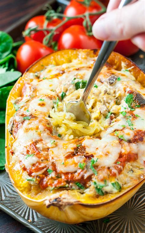 Easy Cheesy Vegetarian Spaghetti Squash Lasagna Peas And