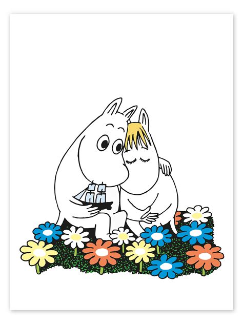 moomin and snorkmaiden print by moomin posterlounge