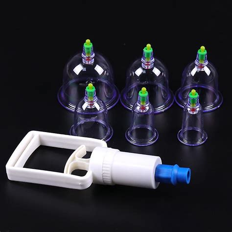 Vacuum Cupping Body Massager Cups Jar Set Plastic Vacuum Suction Therapy Cupping Cans For