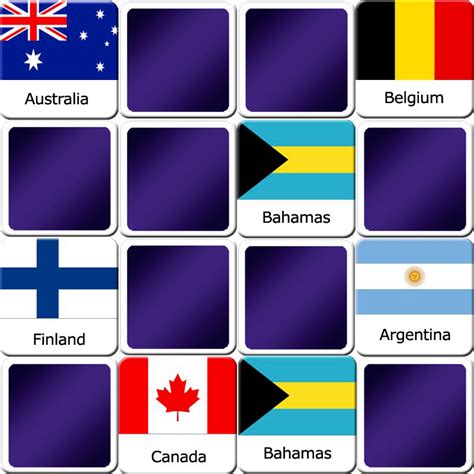 Play Matching Game For Adults National Flags Online And Free Memozor