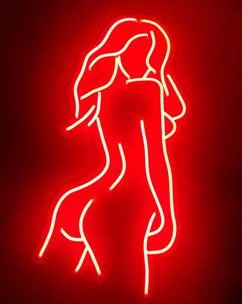Girl Neon Sign Lady Neon Sign Red Neon Sign Neon Light Etsy