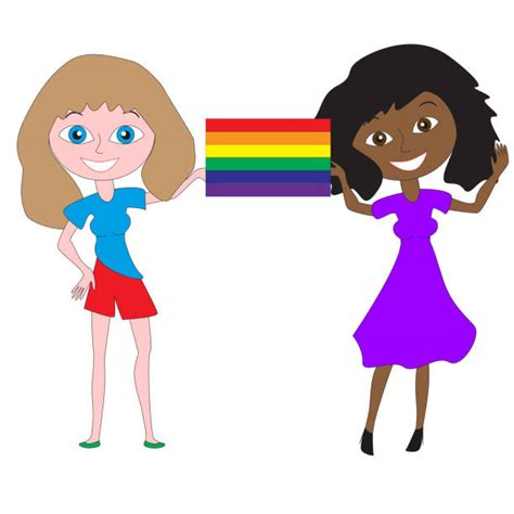 best silhouette of the interracial lesbian illustrations royalty free vector graphics and clip