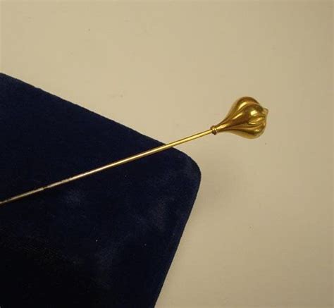 Victorian Gold Hat Pin Tested 14kt Cloche Length As Is Etsy Gold