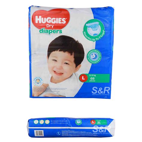 Huggies Dry Diapers Large 68pcs