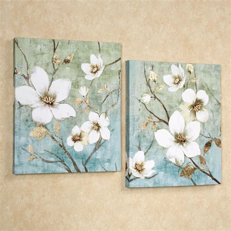 In Bloom Floral Canvas Wall Art Set Floral Wall Art Canvases Flower