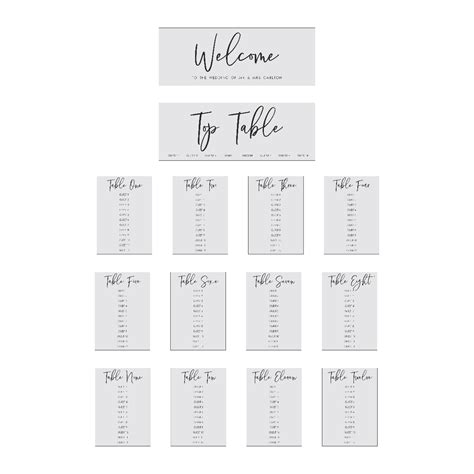 Free Table Plan Template