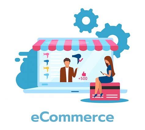 Premium Vector E Commerce Flat Illustration Buying Selling Products