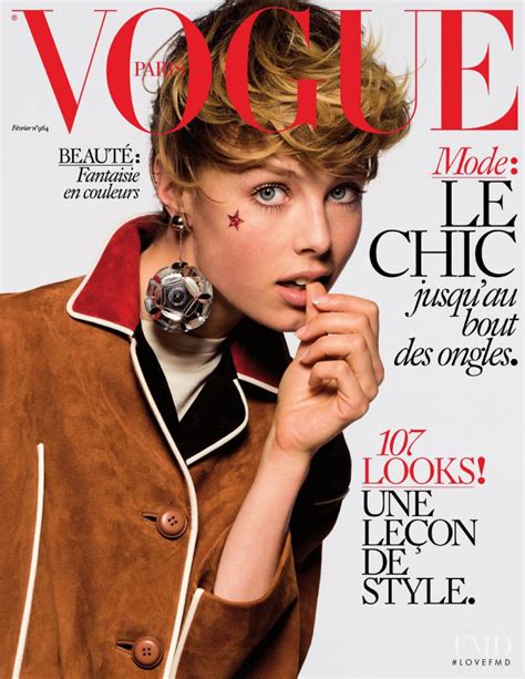 Cover Of Vogue Paris With Edie Campbell February 2016 Id36774