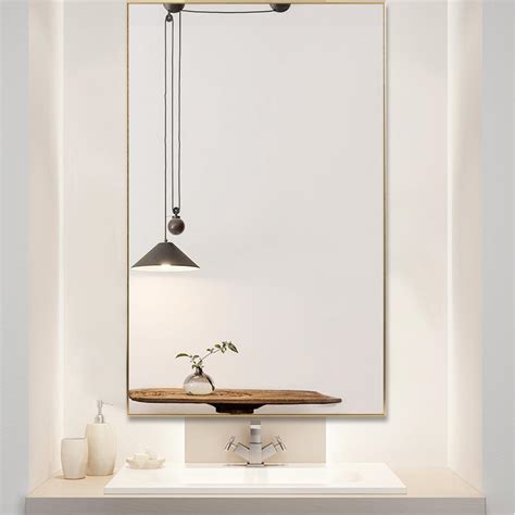 Neu Type 51 In X 31 In Large Modern Rectangle Metal Framed Bathroom