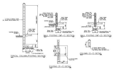 A Typical Column And Footing Detail Is Given In This AutoCAD File Download The AutoCAD File