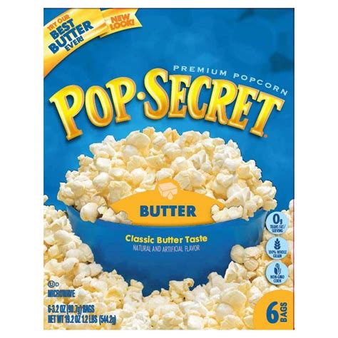 Pop Secret Buttered Popcorn 6ct In 2019 Butter Popcorn Microwave