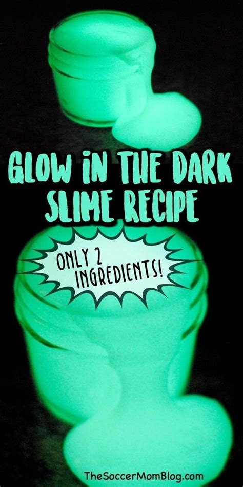 2 Ingredient Glow In The Dark Slime Diy Slime Recipe Slime Recipe