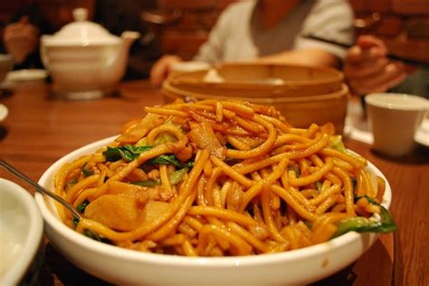 Add the cooked noodles, cooked bean sprouts, soy sauce, oyster sauce, and brown sugar. Shanghai Fried Noodles - HuTong Dumpling Bar AUD12.50 | Flickr