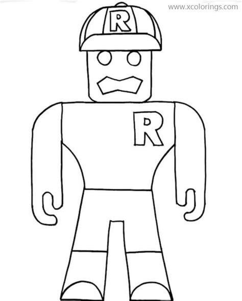 Roblox Coloring Pages Noob With Hat