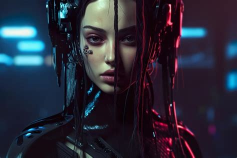 Premium Ai Image Cyberpunk Aesthetic Portrait Concept