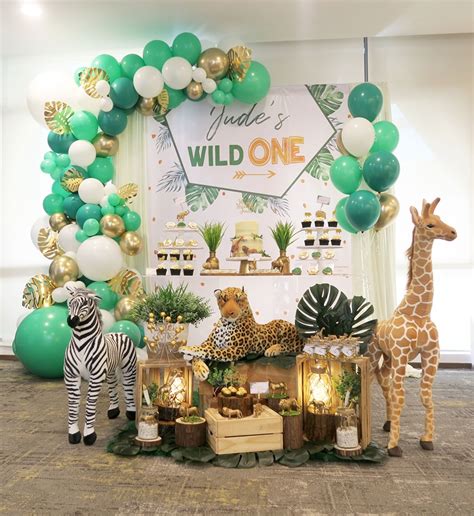 Gold Safari Animal Centerpiece Set Safari Baby Shower Wild One
